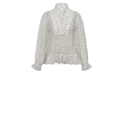 Gossia - Nazli Lullo Bluse - Off White Black Dots