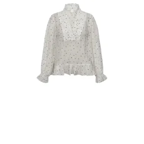 Gossia - Nazli Lullo Bluse - Off White Black Dots