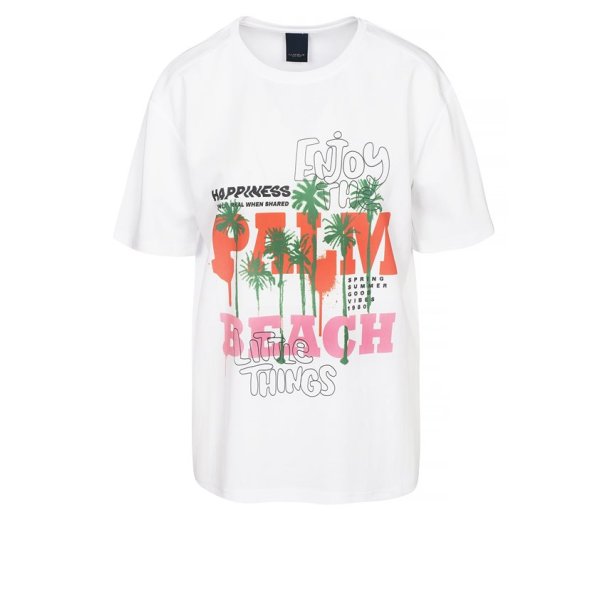 Luxzuz - Palm Beach T-shirt - White