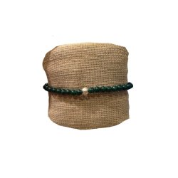 With Love Darling - Uendelighed - Malakit Unisex - Slv Perle - Armbnd