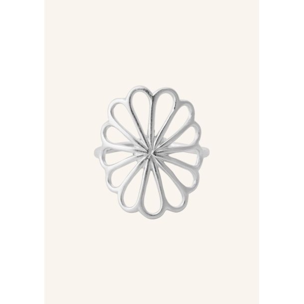 Pernille Corydon - Large Bellis ring Adj - Slv