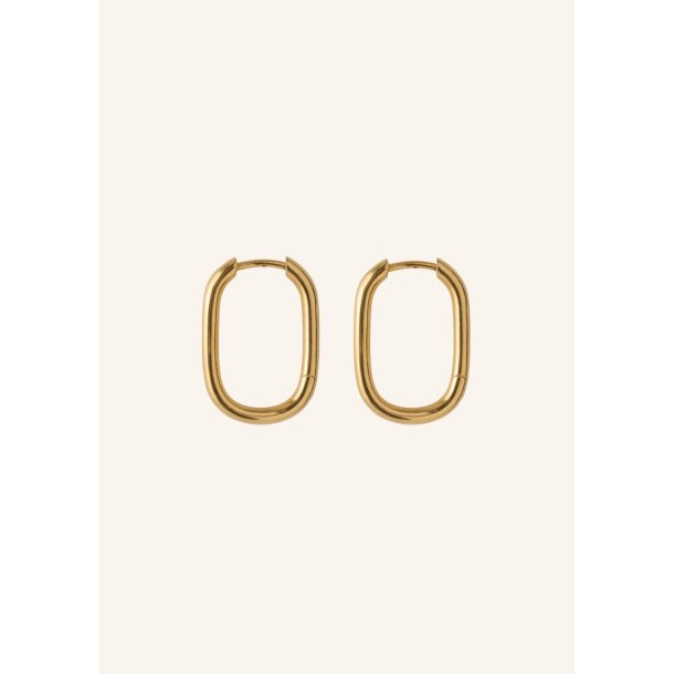 Pernille Corydon - Soft Edge Huggies - Guld - size 20 mm