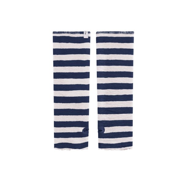 By Basics - Wrist Warmer - Raw White/ Navy Blue - Onesize
