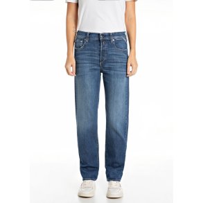 Replay - Maijke - Straight High Rise Fit - Dark Indigo Super Stretch Denim