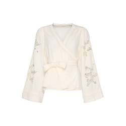 Sissel Edelbo - Winfrey Wrap Top - Off White - Onesize