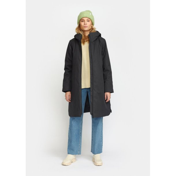 Selfhood - Hooded Coat - Black
