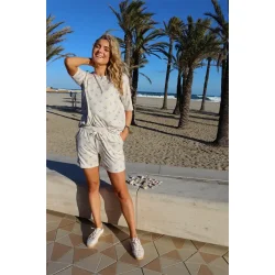 Liberte - Alma T-shirt - Ivory Cobolt Shell