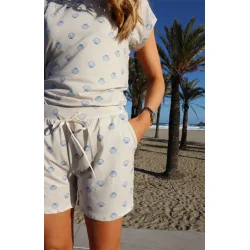 Liberte - Alma T-shirt - Ivory Cobolt Shell