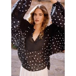 Sissel Edelbo - Bibi Top - Black Dots - Onesize