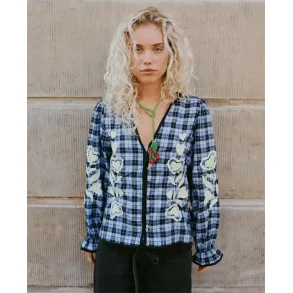 Sissel Edelbo - Fran Skjorte - Blue Checks - Onesize