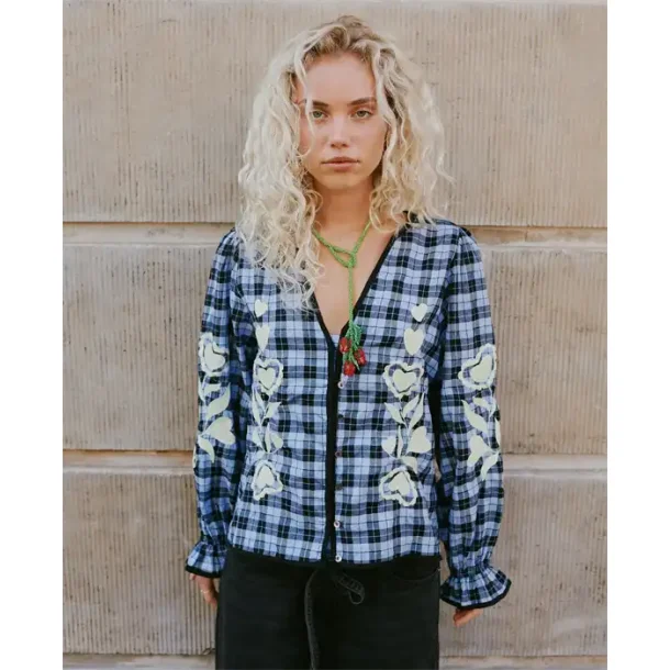 Sissel Edelbo - Fran Skjorte - Blue Checks - Onesize