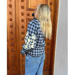 Sissel Edelbo - Fran Skjorte - Blue Checks - Onesize