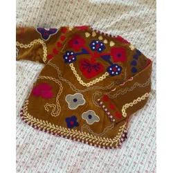 Sissel Edelbo - Mini Jakke - Suzani Embroidery Velvet Heart 