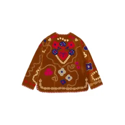 Sissel Edelbo - Mini Jakke - Suzani Embroidery Velvet Heart 