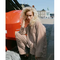 Sissel Edelbo - Nuit Pyjamas Set - Brown Stripes