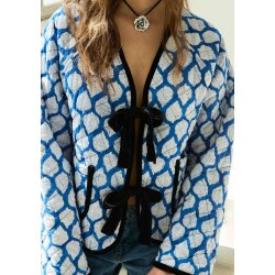 Sissel Edelbo - Suvanna jakke - Blue Leaves - Onesize 