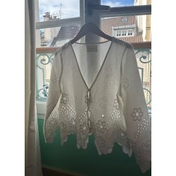 Sissel - Trine Top - White Cutwork - Onesize