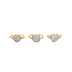 Ananda Soul - Tear Of Joy - Ring - Gold - Aquamarine