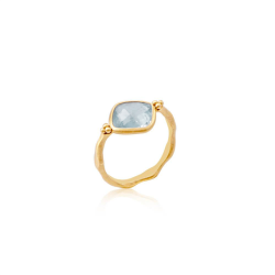 Ananda Soul - Tear Of Joy - Ring - Gold - Aquamarine