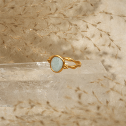 Ananda Soul - Tear Of Joy - Ring - Gold - Aquamarine