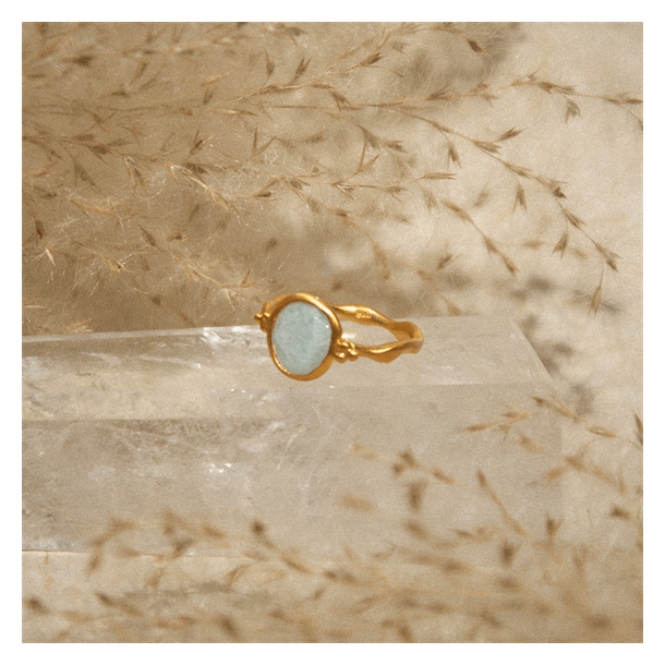 Ananda Soul - Tear Of Joy - Ring - Gold - Aquamarine