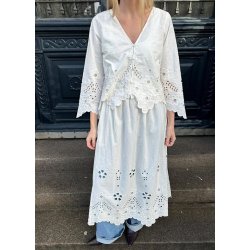 Sissel - Trine Top - White Cutwork - Onesize