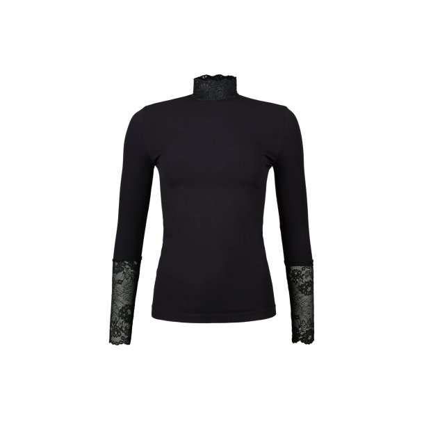 Tim & Simonsen - Abby Blouse Turtle Lace - Black