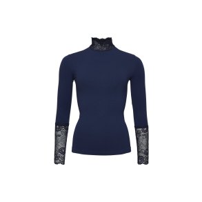 Tim & Simonsen - Abby Blouse Turtle Lace - Blu