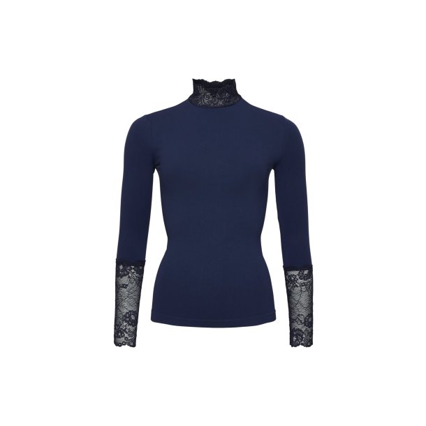 Tim & Simonsen - Abby Blouse Turtle Lace - Blu