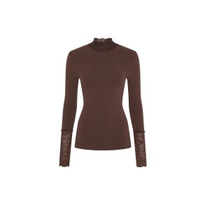 Tim & Simonsen - Abby Blouse Turtle Lace - Cioccolato