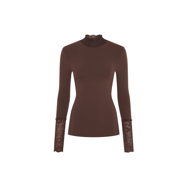 Tim & Simonsen - Abby Blouse Turtle Lace - Cioccolato