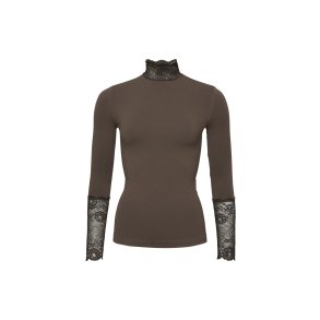 Tim & Simonsen - Abby Blouse Turtle Lace - Caffee