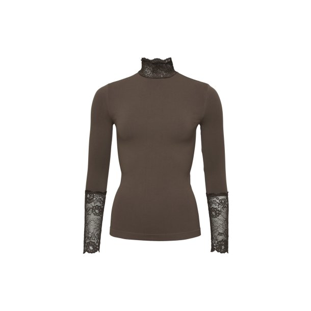 Tim & Simonsen - Abby Blouse Turtle Lace - Caffee