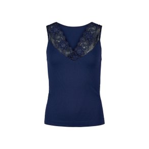 Tim & Simonsen - Belen Rib - V-lace  Top - Blu
