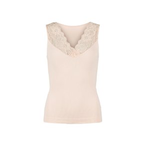Tim & Simonsen - Belen Rib - V-lace  Top - Cipria 