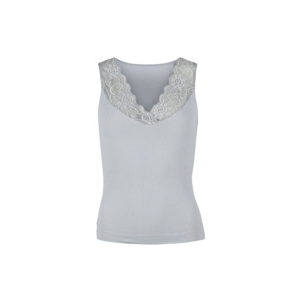 Tim & Simonsen - Belen Rib - V-lace  Top - Perla