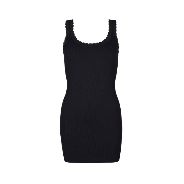 Tim & Simonsen - Frida Rib Top - Nero - Plus Onesize 