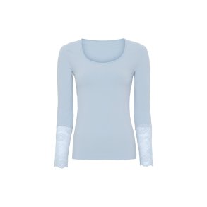 Tim & Simonsen - Mary Bluse Lace LS - Azzurro