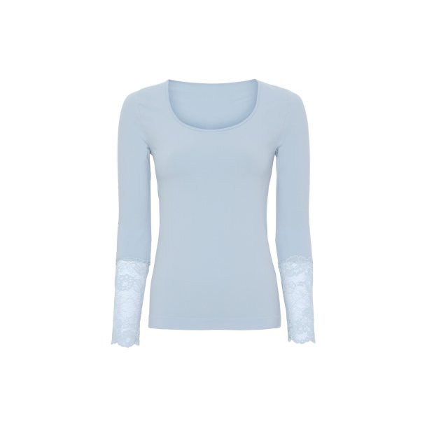 Tim & Simonsen - Mary Bluse Lace LS - Azzurro