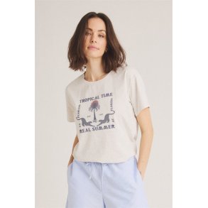 Luxzuz - Troti T-shirt - Off white Melange