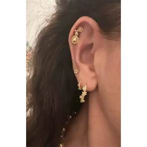 Nuni - Vanessa Mini Hoop - Guld - Onesize