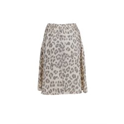 Black Colour - Melina Short Linen Nederdel - Natural Leo