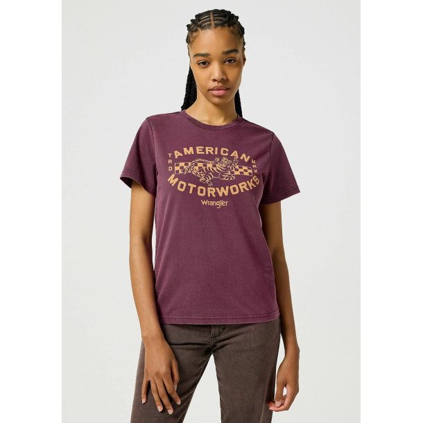 Wrangler - Regular Tee - Italian Plum