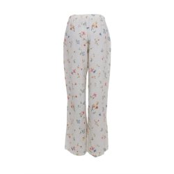 Black Colour - Melina Wide Linen Bukser - Flower