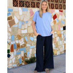 Black Colour - Davina Wideleg Bukser - Navy