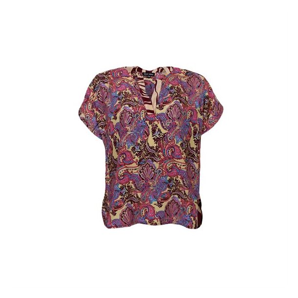 Black Colour - Luna Andrea S/S Top - Royal Berry Mix